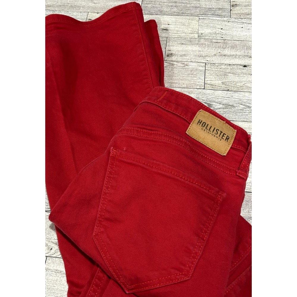 Hollister Women's High Rise Vintage Flare Pants, 25x32‎ Blood Red Retro Jeans 1R